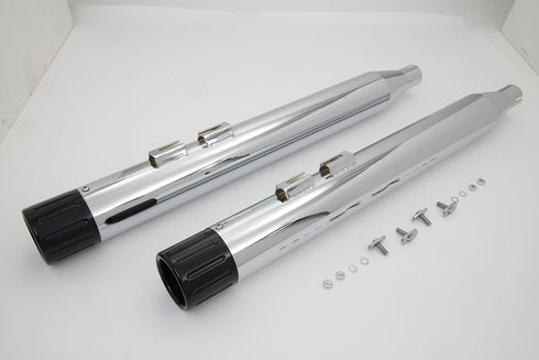 V-Twin Muffler Set with Black Revolver End Tips - 30-4056
