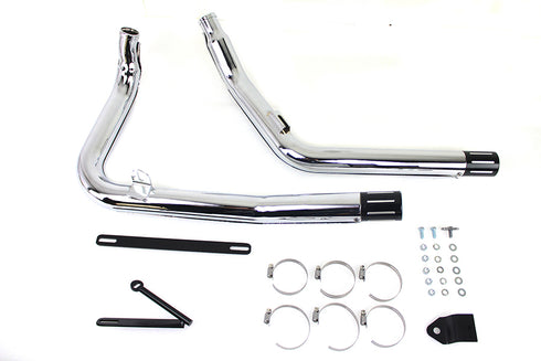 V-Twin Factory Sample MCM 2-1/4 inch Vortex Drag Pipe Set - 30-7057