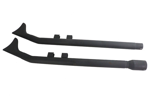 V-Twin FLT Upsweep Straight Fishtail Set Black - 30-7962