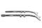 V-Twin FLT Upsweep Straight Fishtail Set Chrome - 30-7963