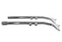 V-Twin FLT Upsweep Straight Fishtail Set Chrome - 30-7963
