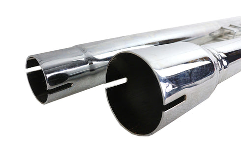 V-Twin FLT Upsweep Straight Fishtail Set Chrome - 30-7963