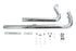 V-Twin Exhaust Drag Pipe Set Chrome Shotgun Style - 30-8115