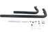V-Twin Exhaust Drag Pipe Set Black Shotgun Style - 30-8116