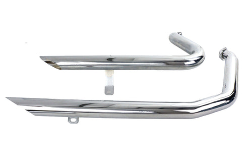 V-Twin Wyatt Gatling Exhaust Drag Pipe Set Down Slash Shorty - 30-8118