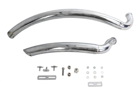 Wyatt Gatling Wyatt Gatling Street Sweeper Exhaust Pipe Set Chrome - 30-8130