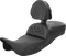 SADDLEMEN RoadSofa™ Seat - Honeycomb - with Backrest - Extended Reach - Heated - FL '08-'23 808-07B-190BRHC