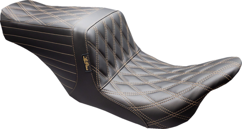 LE PERA Tailwhip Up Front Seat - Double Diamond w/ Chestnut Thread - FL '08-'24 LKU-587DD-CHET