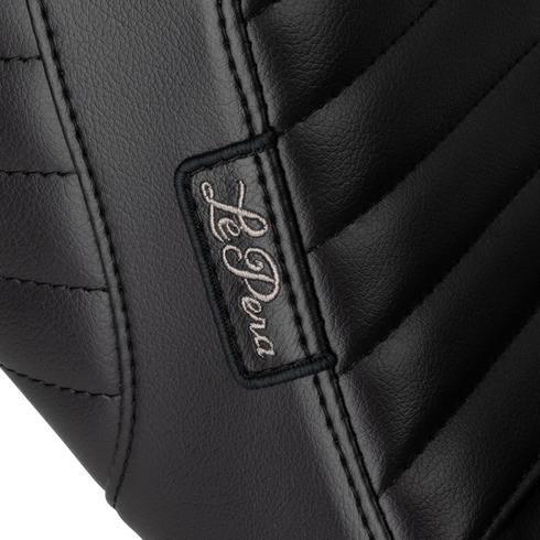 LE PERA Kickflip Daddy Long Legs Low Rider Seat - Pleated - Black - FL/FX '18-'24 LYR-590DLPT