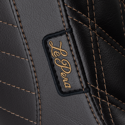 LE PERA Tailwhip Up Front Seat - Double Diamond w/ Chestnut Thread - Black - FLSB/FXLR '18-'24 LYRU-580DD-CHET