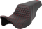 SADDLEMEN Step-Up Seat - Honeycomb - Red Stitching - FL '08-'23 808-07B-17704