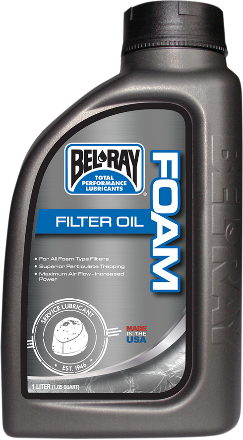 BEL-RAY Foam Filter Oil - 1L - Bottle 99190-B1LW