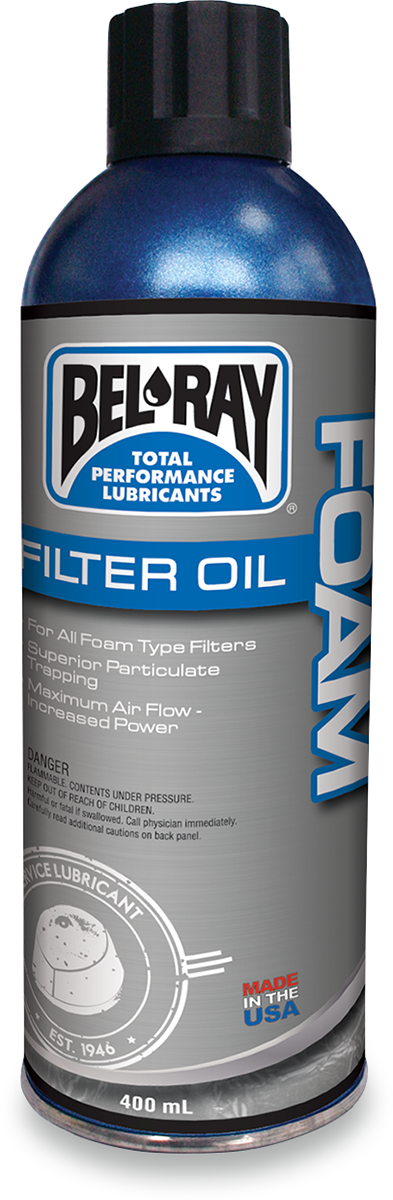 BEL-RAY Foam Filter Oil - 400 ml - Aerosol 99200-A400W