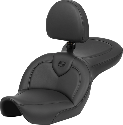 SADDLEMEN Roadsofa™ Seat - with Backrest - Black - FXDWG '96-'23 896-05-187BR