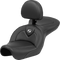 SADDLEMEN Roadsofa™ Seat - Carbon Fiber - Black Stitch - with Backrest - FL '04-'05 804-04-185BR