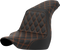 SADDLEMEN Step-Up Seat - Full Lattice Stitch - Orange Stitch - FXLR/FLSB '18-'21 818-29-17503
