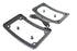 V-Twin Curved License Plate with Frame Black - 31-0019
