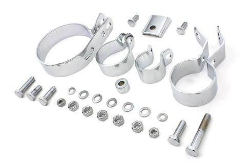 V-Twin Chrome Exhaust System Clamp Kit - 31-0031