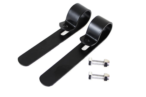 V-Twin Black 1-1/8 inch Exhaust inchP inch Clamp Set - 31-0058