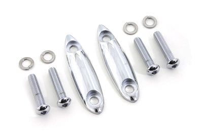 V-Twin Chrome Turn Signal Block Off Plates - 31-0075