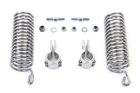 V-Twin Chrome 7 inch Seat Spring Kit - 31-0091