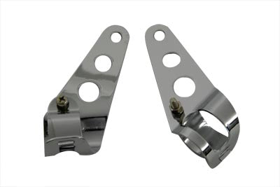 V-Twin Side Mount Headlamp Bracket Chrome - 31-0147