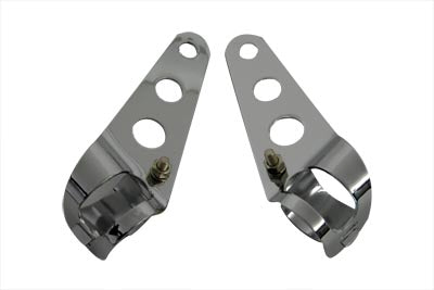 V-Twin Side Mount Headlamp Bracket Chrome - 31-0147