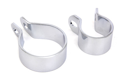 V-Twin Front Exhaust Chrome Clamp Set - 31-0229