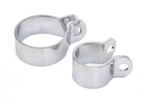 V-Twin Front Exhaust Chrome Clamp Set - 31-0229