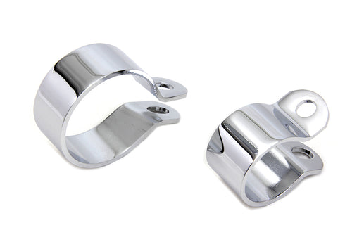 V-Twin Front Exhaust Chrome Clamp Set - 31-0229
