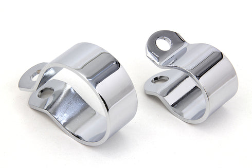 V-Twin Front Exhaust Chrome Clamp Set - 31-0229