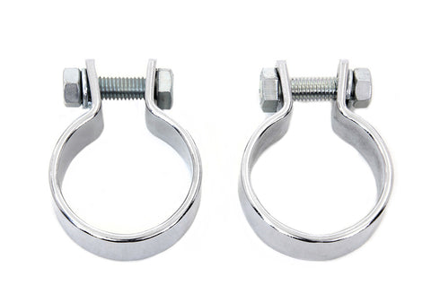 V-Twin Chrome 1-5/8 inch Muffler Body and End Clamp Set - 31-0270