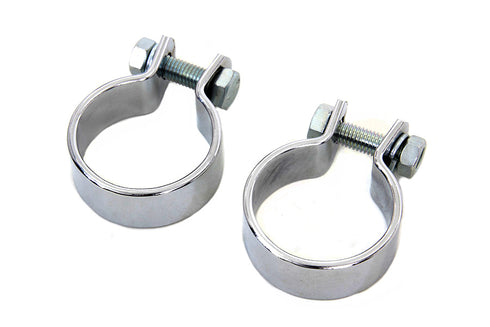 V-Twin Chrome 1-5/8 inch Muffler Body and End Clamp Set - 31-0270