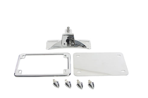 V-Twin License Plate Frame Bracket Kit Chrome - 31-0271