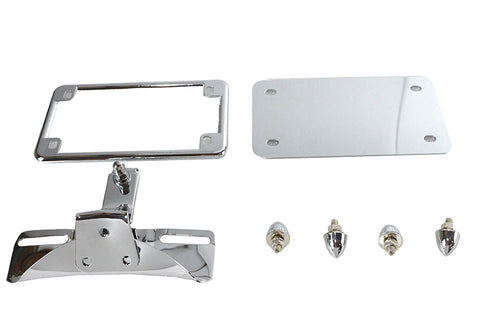 V-Twin License Plate Frame Bracket Kit Chrome - 31-0271