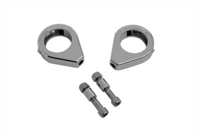 V-Twin Chrome Turn Signal Clamp Kit 39mm Forks - 31-0300