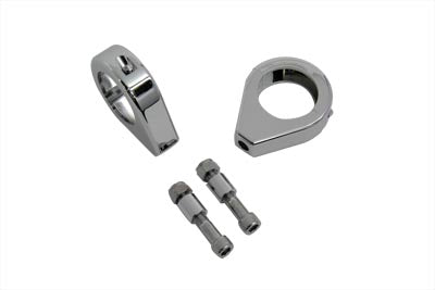 V-Twin Chrome Turn Signal Clamp Kit 39mm Forks - 31-0300