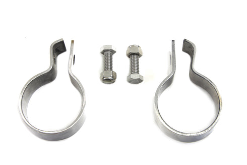 V-Twin 1-7/8 inch Muffler End Clamp Set Stainless Steel - 31-0318