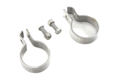 V-Twin 1-7/8 inch Muffler End Clamp Set Stainless Steel - 31-0318