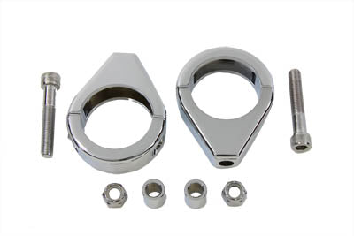 V-Twin Chrome Turn Signal Clamp Kit 41mm Forks - 31-0320