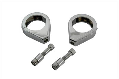V-Twin Chrome Turn Signal Clamp Kit 41mm Forks - 31-0320