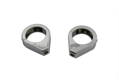 V-Twin Chrome Turn Signal Clamp Kit 41mm Forks - 31-0346