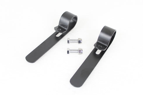 V-Twin Black Oxide 1-1/4 inch Exhaust inchP inch Clamp Set - 31-0376