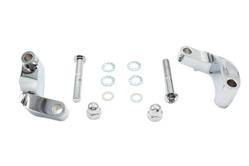 V-Twin Chrome Smooth Mirror Relocation Kit - 31-0392