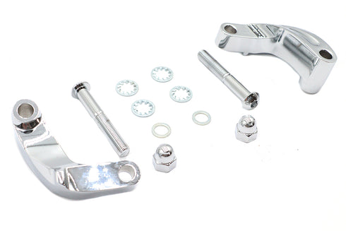 V-Twin Chrome Smooth Mirror Relocation Kit - 31-0392