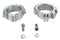 V-Twin Replica Chrome Finned Exhaust Clamp Set - 31-0425