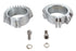 V-Twin Replica Chrome Finned Exhaust Clamp Set - 31-0425
