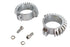 V-Twin Replica Chrome Finned Exhaust Clamp Set - 31-0425