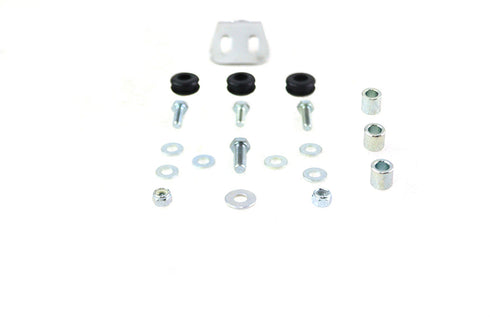 V-Twin Chrome Round Oil Tank Mount Kit - 31-0685