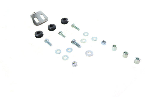 V-Twin Chrome Round Oil Tank Mount Kit - 31-0685